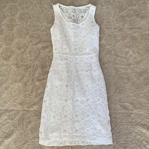 NWOT Banana Republic White Lace Dress Sz 0P